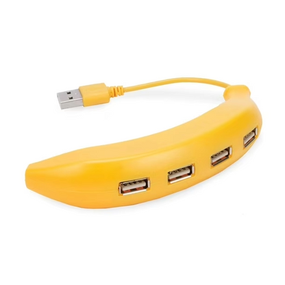 Banana Shape USB Hub, 2.0 Hub USB Splitter, 4-Port USB Hub